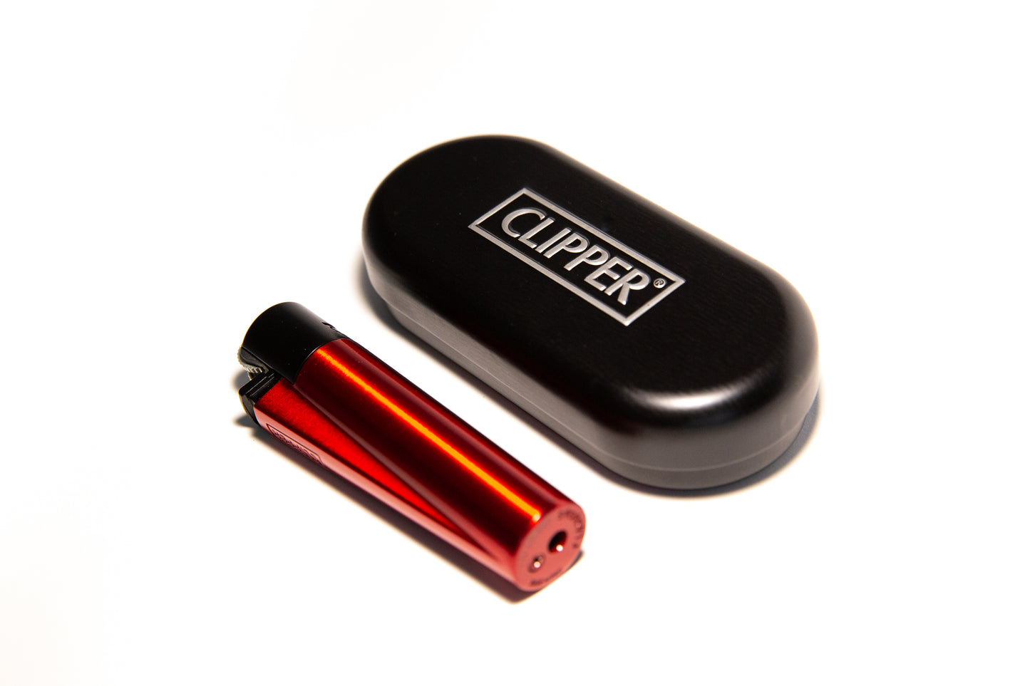 Clipper Metall mit Gravur | Lava & Black