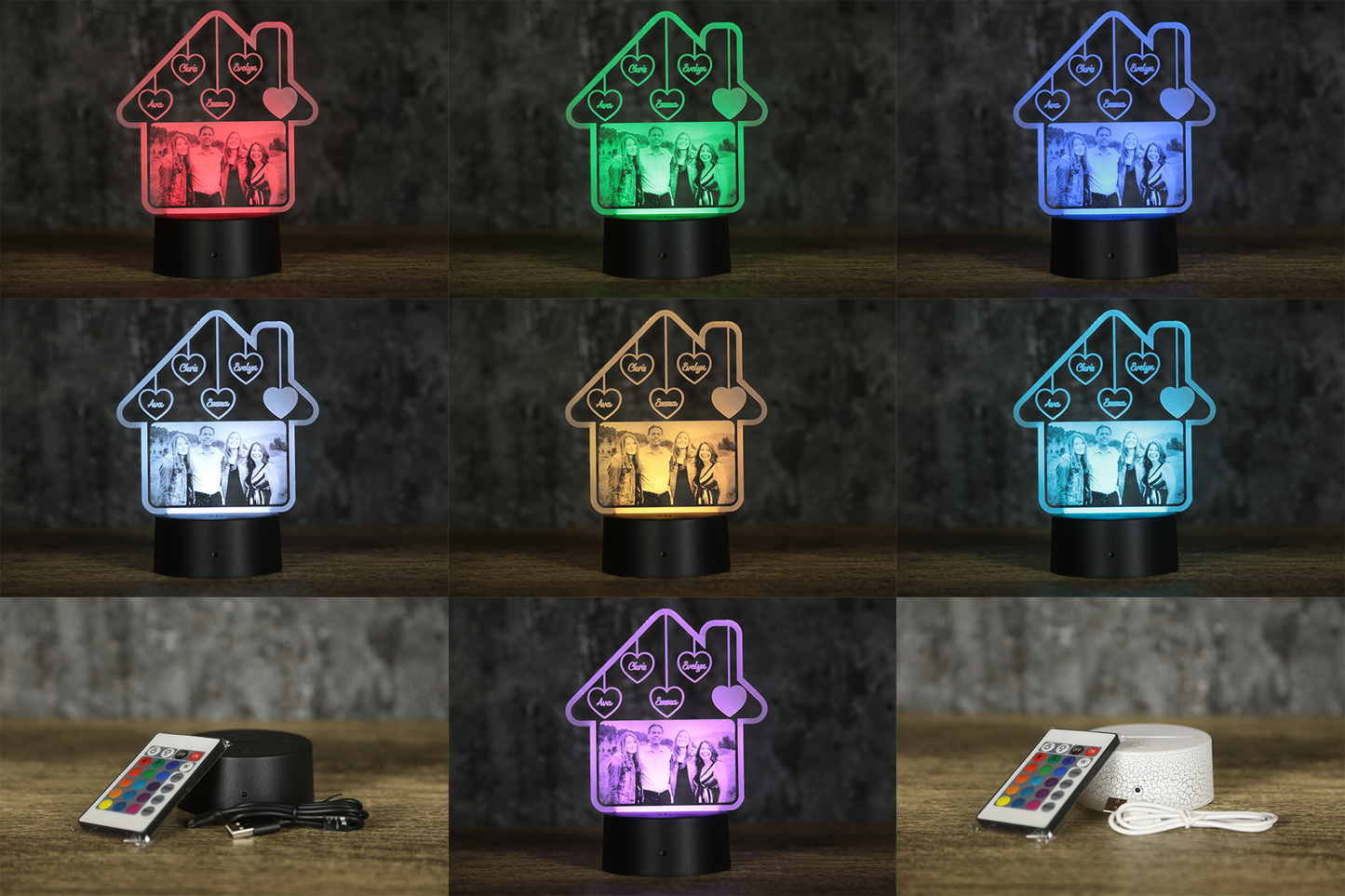 Haus Stammbaum - Personalisierbare Nachtlampe