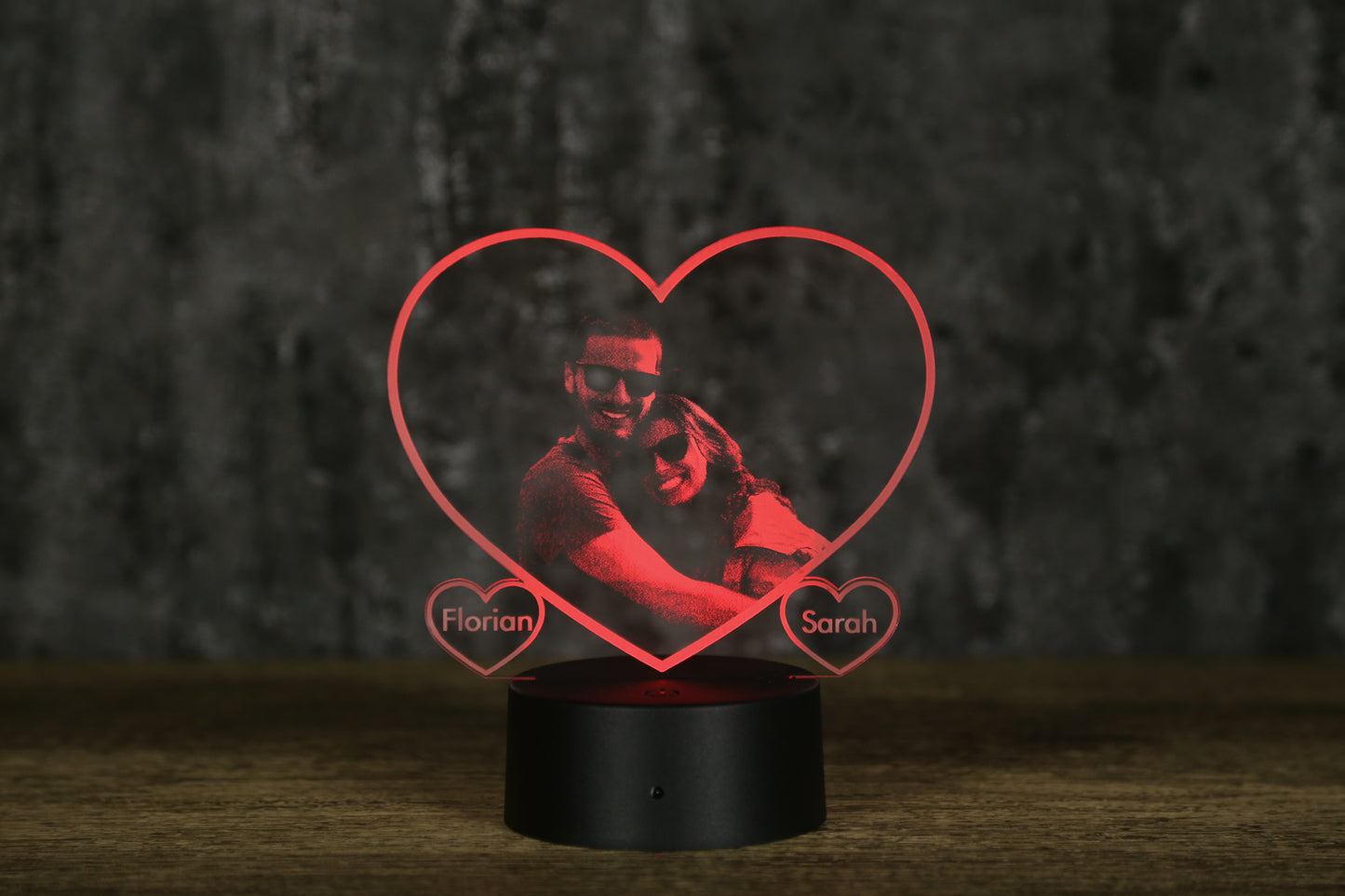 Herz mit Namen - Personalisierbare Nachtlampe