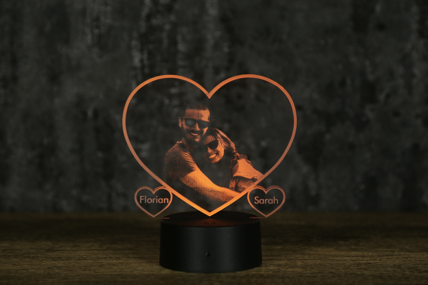 Herz mit Namen - Personalisierbare Nachtlampe