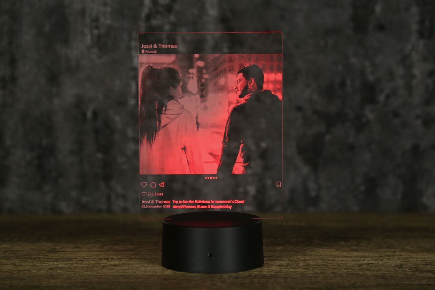 Instagram Vorlage - Personalisierbare Nachtlampe