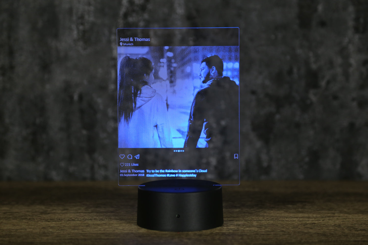 Instagram Vorlage - Personalisierbare Nachtlampe