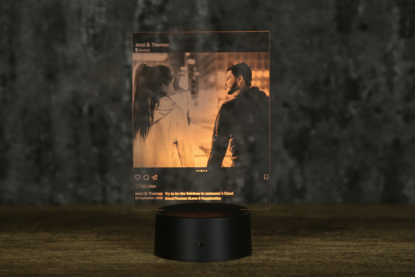 Instagram Vorlage - Personalisierbare Nachtlampe