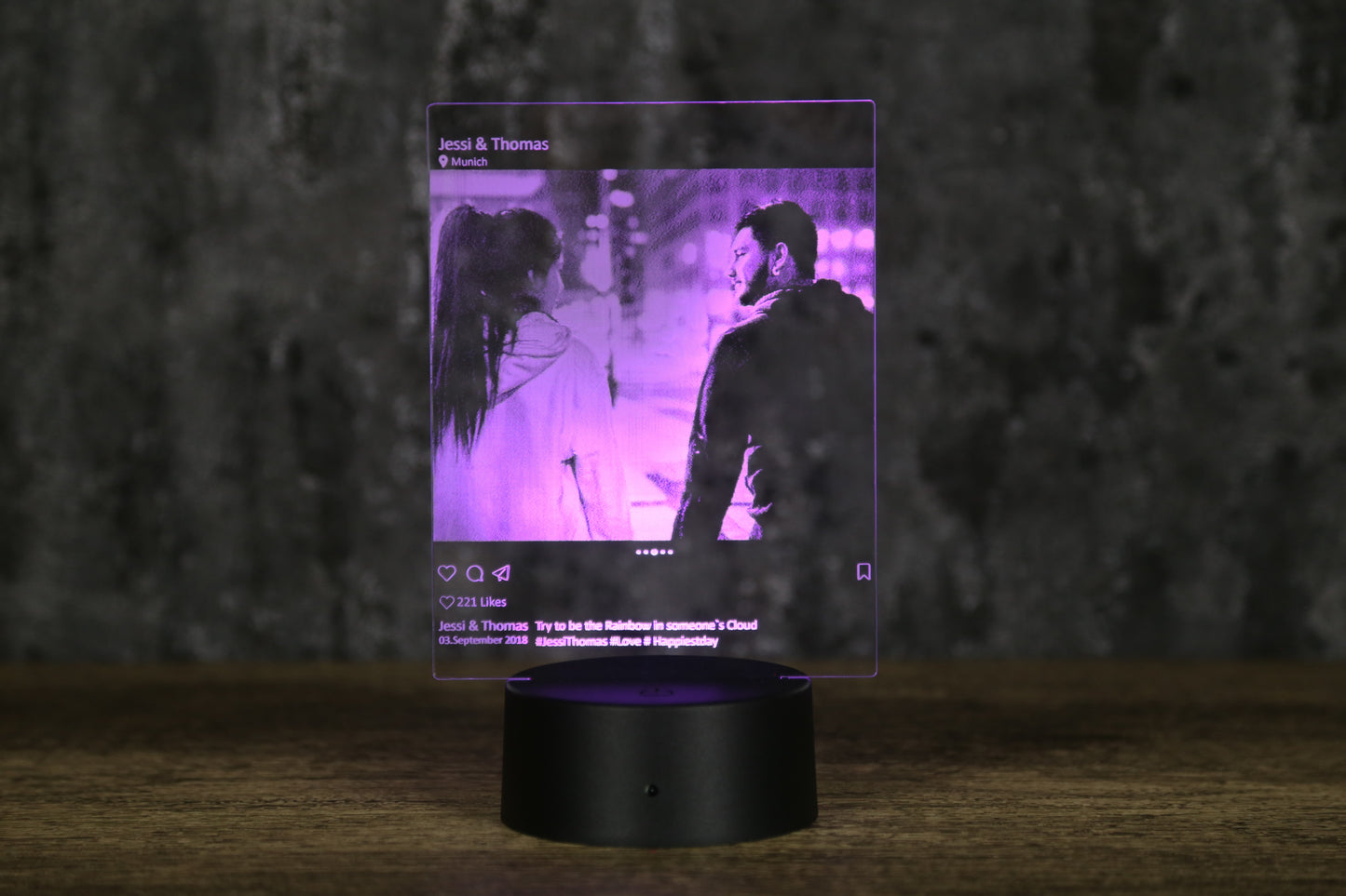 Instagram Vorlage - Personalisierbare Nachtlampe