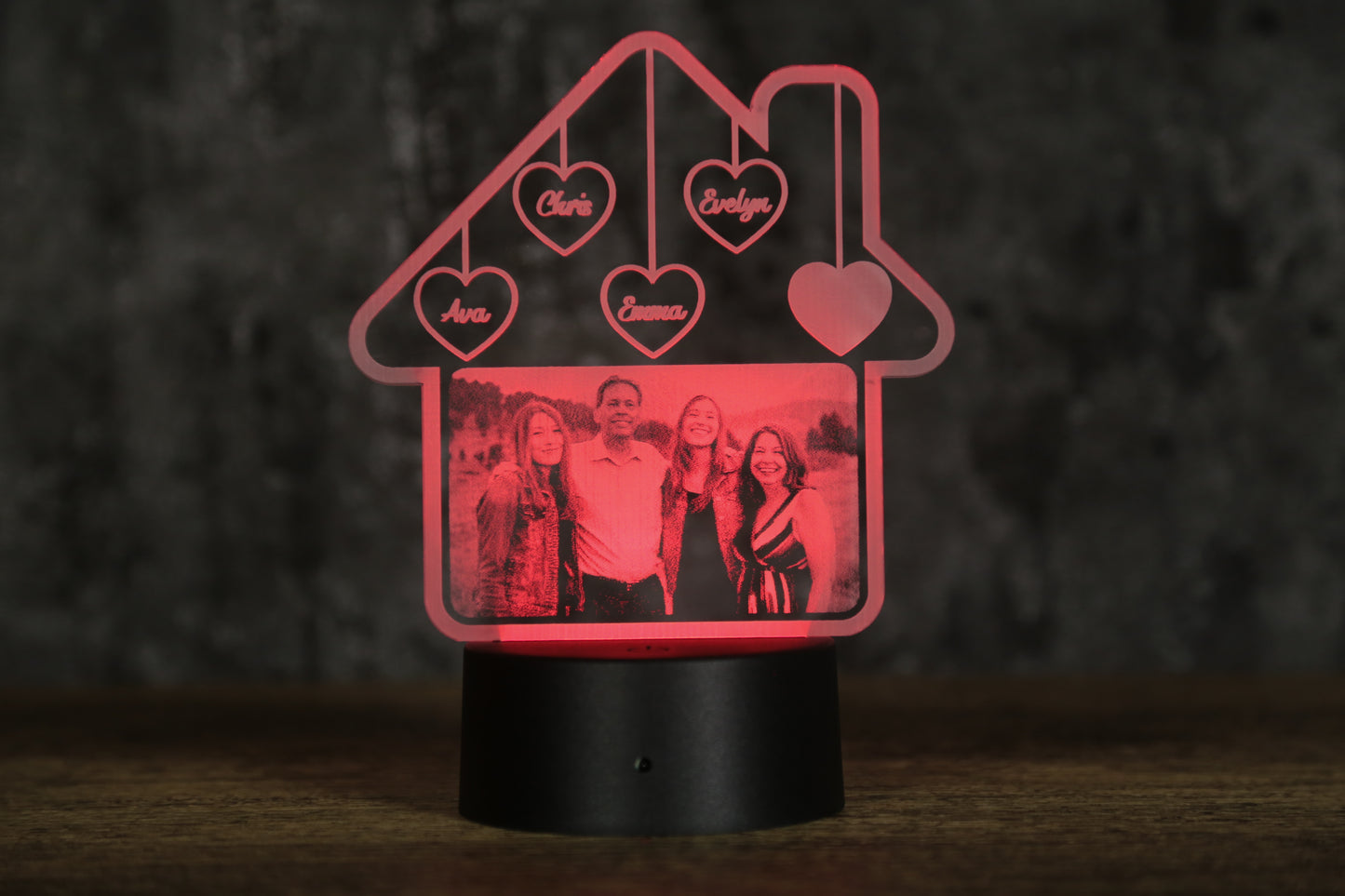 Haus Stammbaum - Personalisierbare Nachtlampe