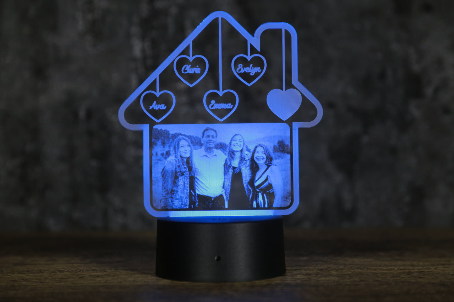 Haus Stammbaum - Personalisierbare Nachtlampe