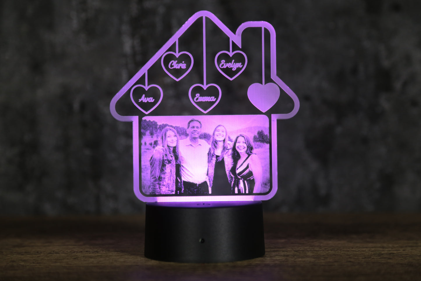 Haus Stammbaum - Personalisierbare Nachtlampe