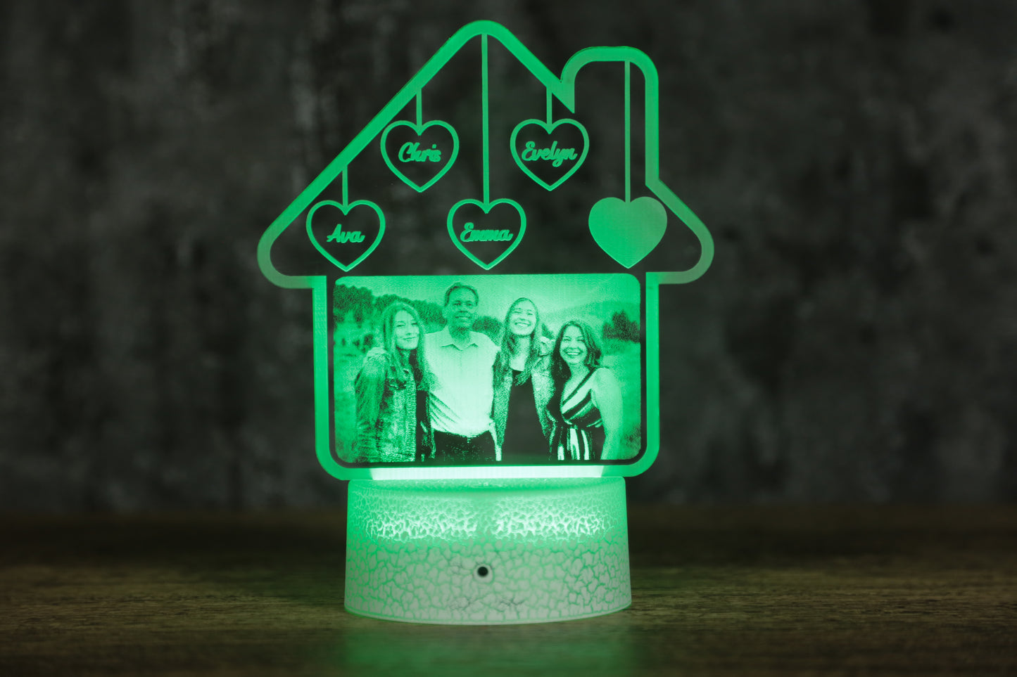Haus Stammbaum - Personalisierbare Nachtlampe