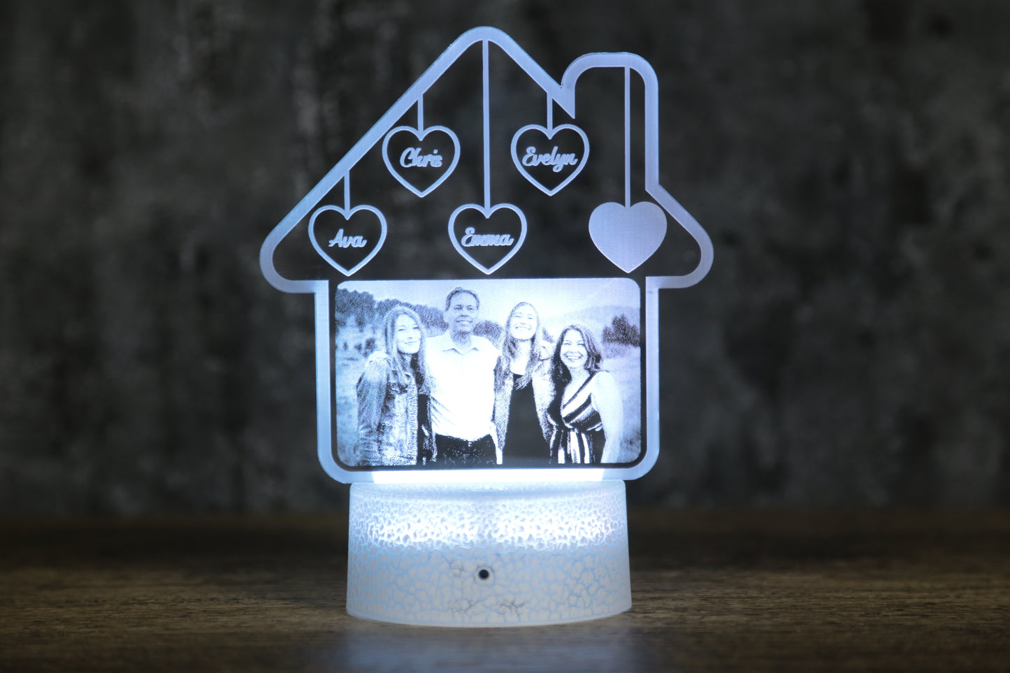 Haus Stammbaum - Personalisierbare Nachtlampe