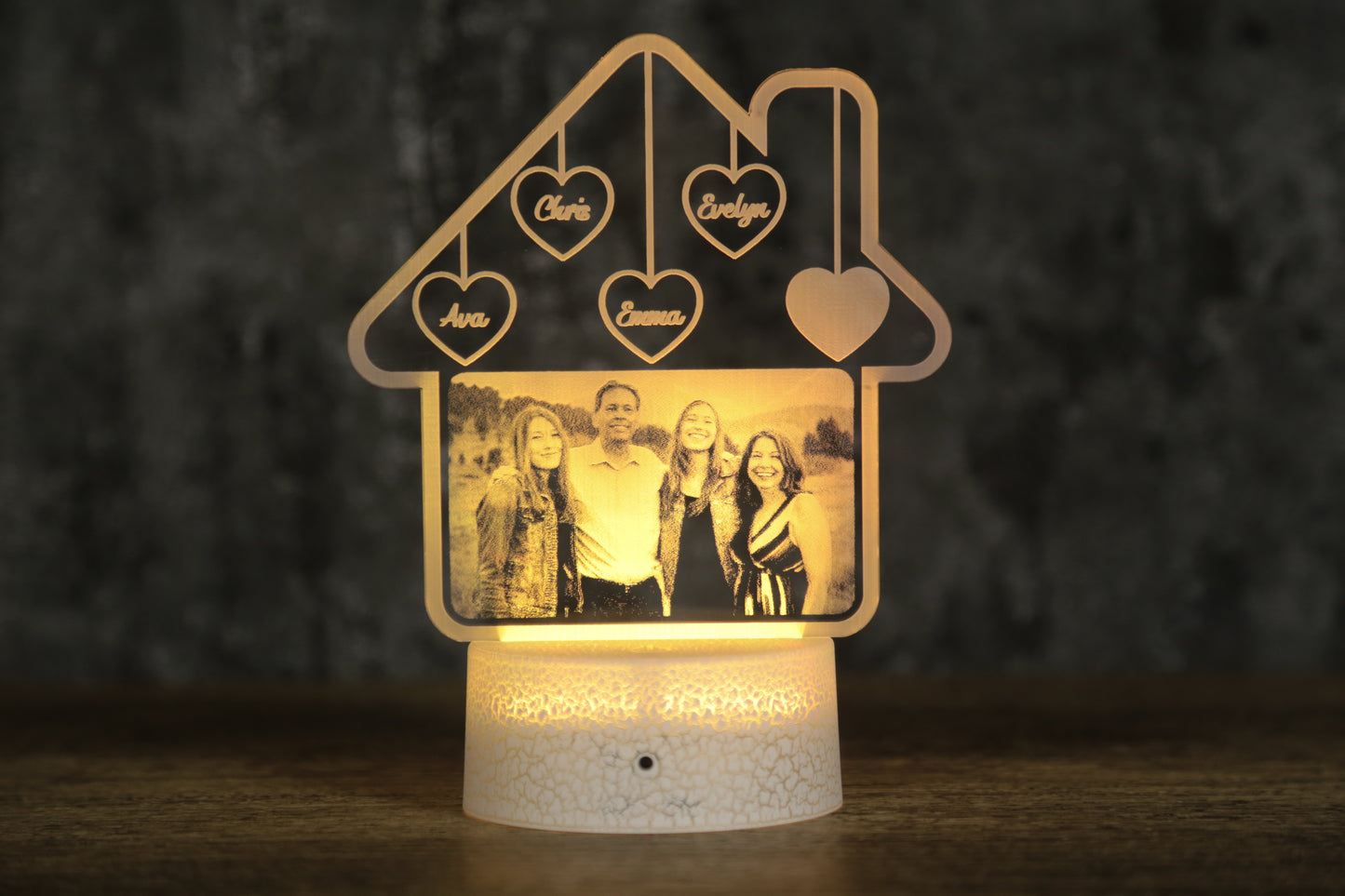 Haus Stammbaum - Personalisierbare Nachtlampe